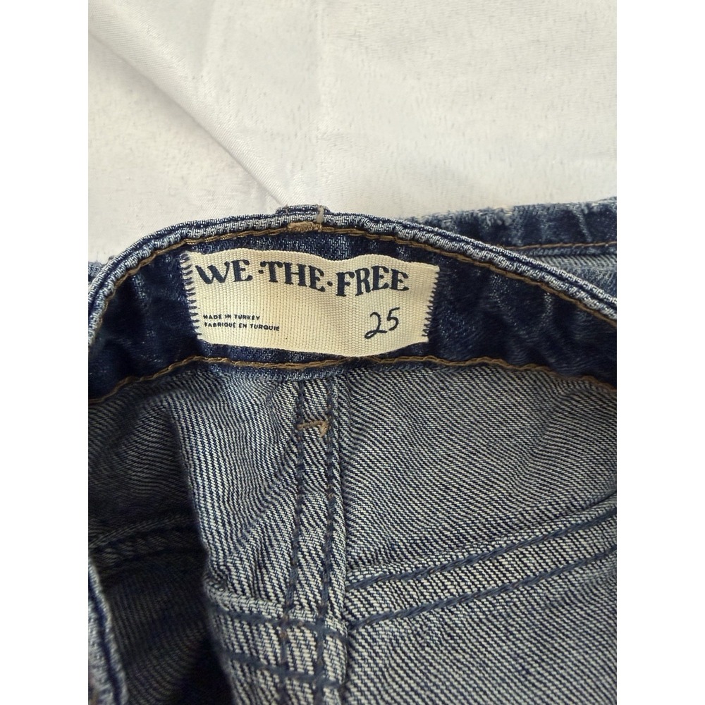 Free People Wynne Denim Skirt Size 25 Blue Casual Button Up Wrap Preppy Y2K - Picture 10 of 12